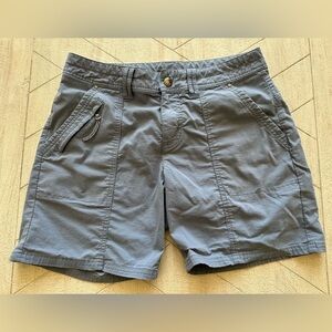 Title Nine Womens Sz 6 Blue Outdoor Hiking Shorts Lightweight Utility Activewear